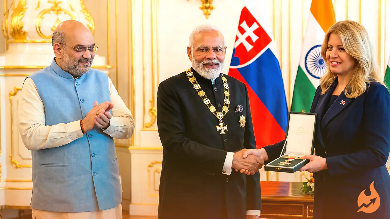 Amit Shah Hails PM Modi on X After Slovakia's Top Honour, the Order of the White Double Cross