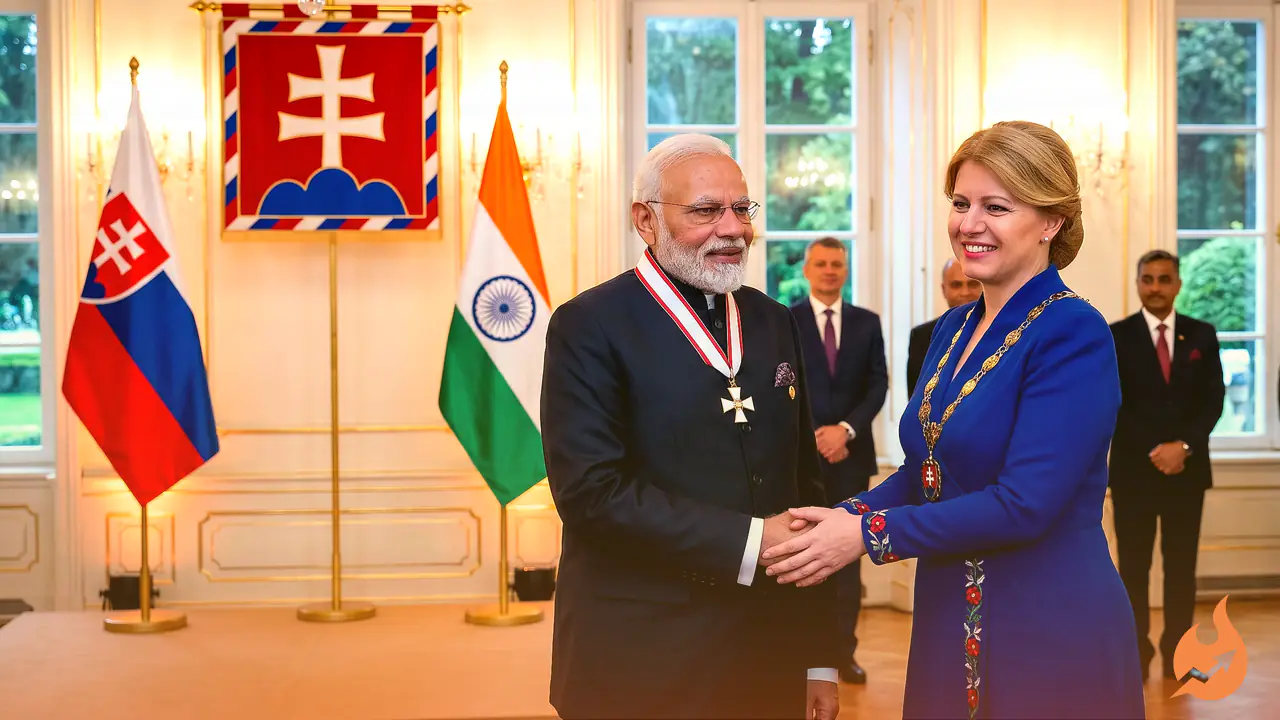 स्लोवाकिया का सर्वोच्च नागरिक सम्मान 'ऑर्डर ऑफ द व्हाइट डबल क्रॉस' Narendra Modi को, बोले यह 140 करोड़ भारतीयों का गौरव