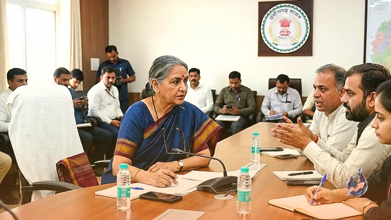 छत्तीसगढ़ में संगठन को साधने पहुंचीं स्मृति ईरानी, कामकाज सुधारने के सख्त निर्देश के बीच मुख्यमंत्री विष्णुदेव साय का कद बढ़ा
