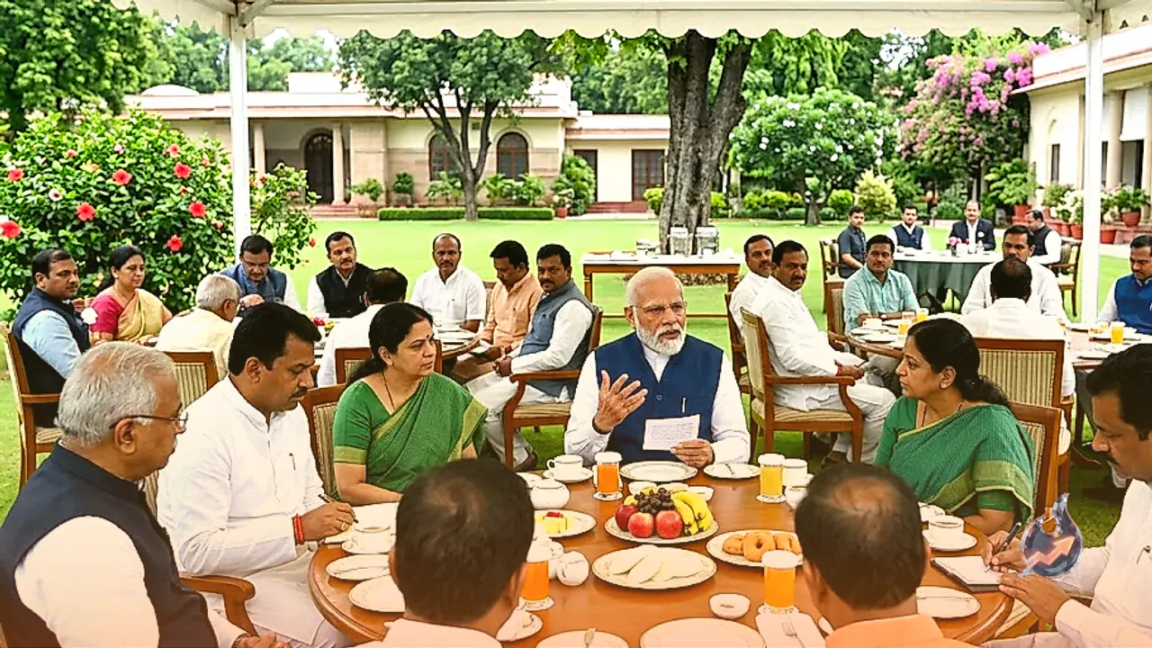 संसद गतिरोध पर प्रधानमंत्री नरेंद्र मोदी ने जताई चिंता, एनडीए सांसदों को दिए बेहतर स्वास्थ्य और विकास के मंत्र