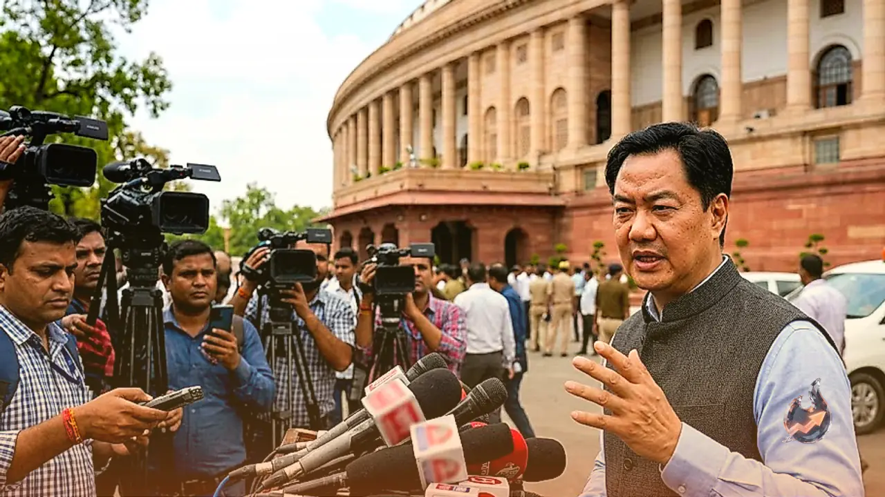 संसद के गतिरोध और राम मंदिर मुद्दे पर केंद्रीय मंत्री किरेन रिजिजू का विपक्षी दलों पर तीखा हमला