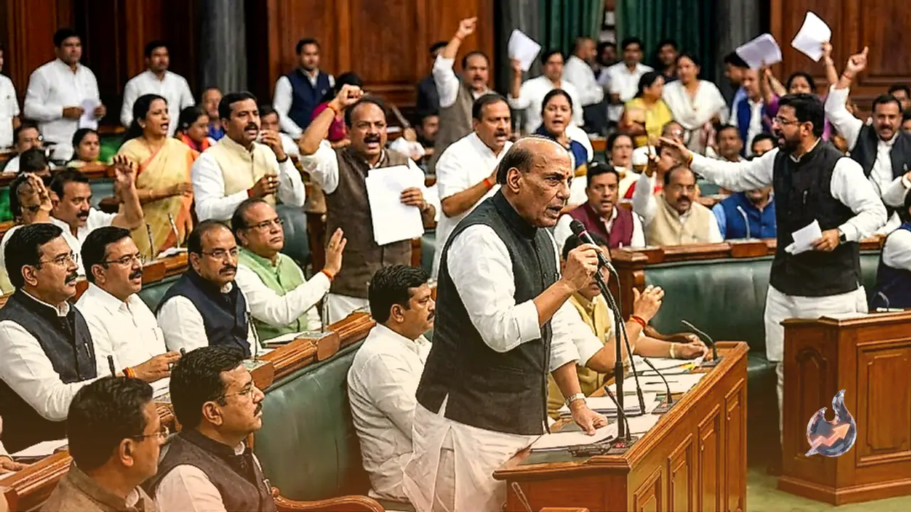 संसद में भारी हंगामे के बीच नीट मुद्दे पर राजनाथ सिंह का विपक्ष पर प्रहार