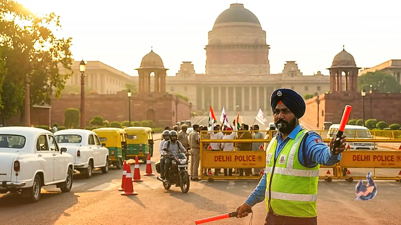 Parliament Session and Protest Warning Trigger Delhi Traffic Diversions Today