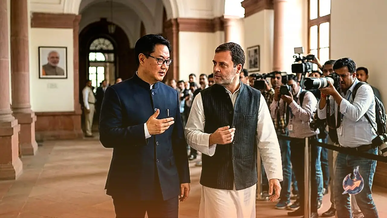Kiren Rijiju Meets Rahul Gandhi for 50 Minutes to Resolve Parliamentary Deadlock, Delimitation Bill Takes Center Stage