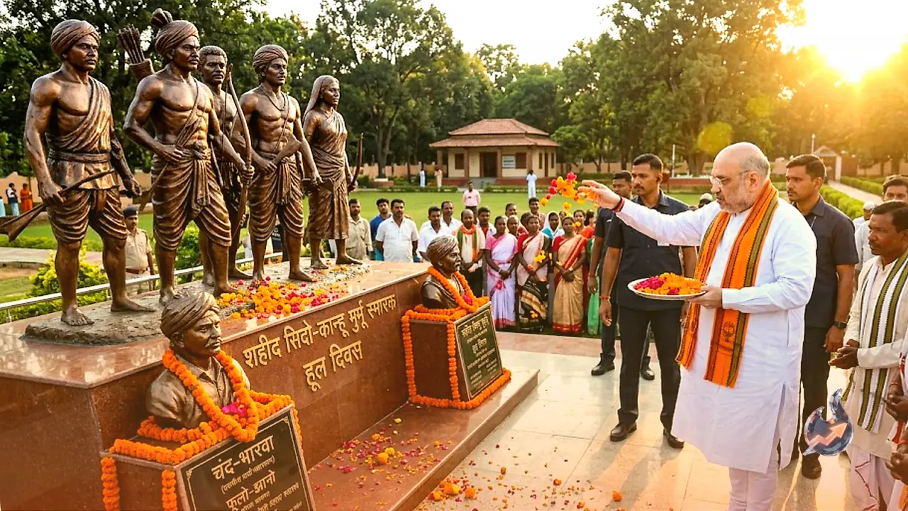 On Hul Diwas, Amit Shah Pays Tribute to Sido-Kanhu Murmu, Chand-Bhairav and Phulo-Jhano of the Santhal Revolution