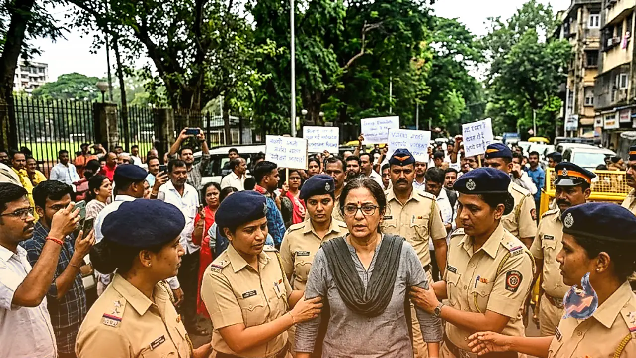 Social Activist Anjali Damania and Protesters Detained Near Shivaji Park as Political Row Erupts in Mumbai