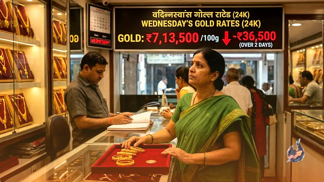 सोने की चमक फीकी, लगातार दूसरे दिन गिरावट; दो सत्रों में 24 कैरट सोना 36,500 रुपये टूटा, जानें ताजा भाव