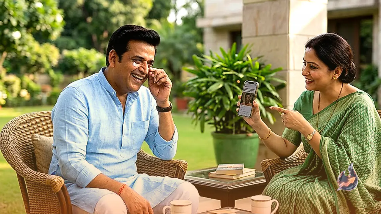 Wife Preeti Shukla Teases Ravi Kishan Over Viral Online Content Suggesting He Be Locked at Home