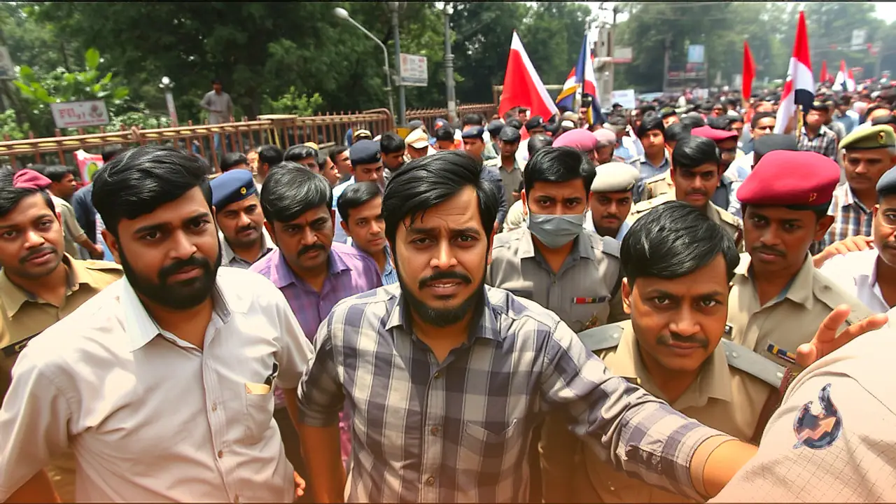 Sourav Das and Ashutosh Ranka Detained Again After Breaching Barricades Towards Jantar Mantar