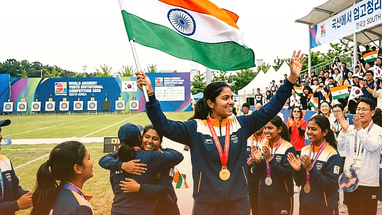 दक्षिण कोरिया में जोबनेर की बेटी खुशी कुमावत ने रचा इतिहास, अंडर-21 रिकर्व टीम स्पर्धा में भारत को दिलाया गोल्ड