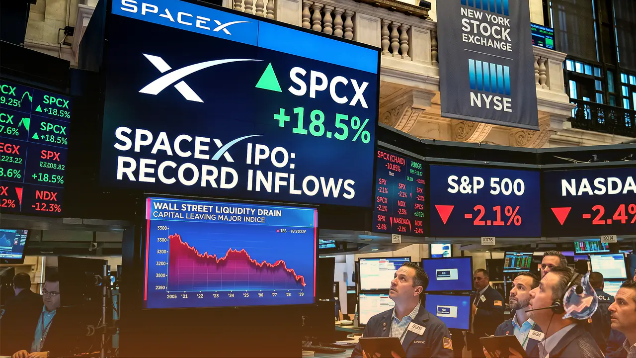 SpaceX के IPO ने शेयर बाजार में मचाई हलचल, क्या जल्द आएगी SPCX में बड़ी गिरावट?