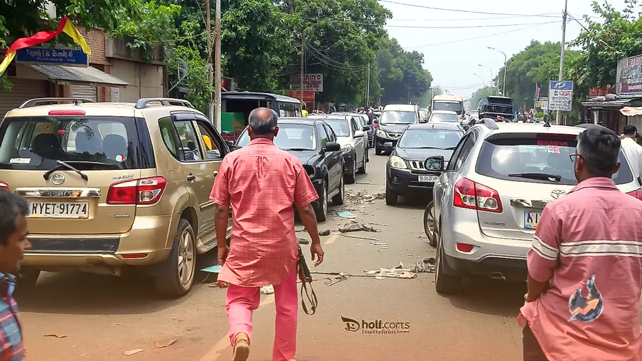 Speeding Scorpio Hits Multiple Vehicles in Bhubaneswar, Leaving One Dead and Four Injured
