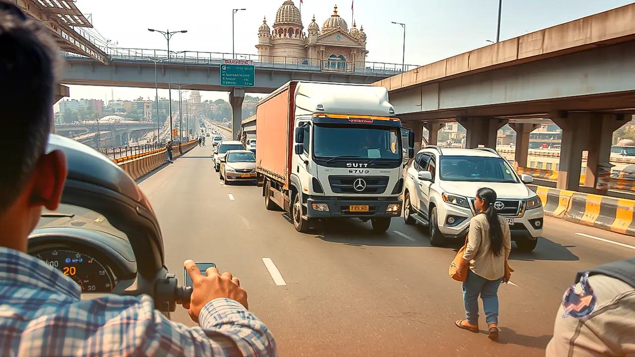 Speeding Truck Hits Parked SUV on Varanasi Highway Overbridge, Four Friends Killed While Taking Selfies