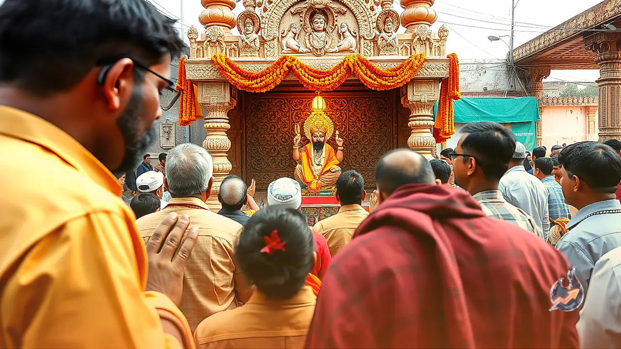 Spiritual Orator Indresh Upadhyay Offers Prayers at Khatu Shyam Temple and Jeen Bhawani Shrine