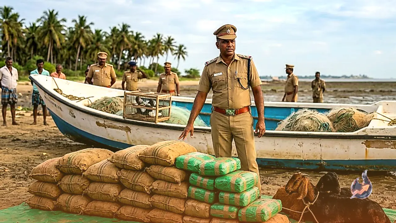 श्रीलंका तस्करी के दो बड़े नेटवर्क पर पुलिस का प्रहार, 290 किलो गांजा और 10 लाख का सामान जब्त
