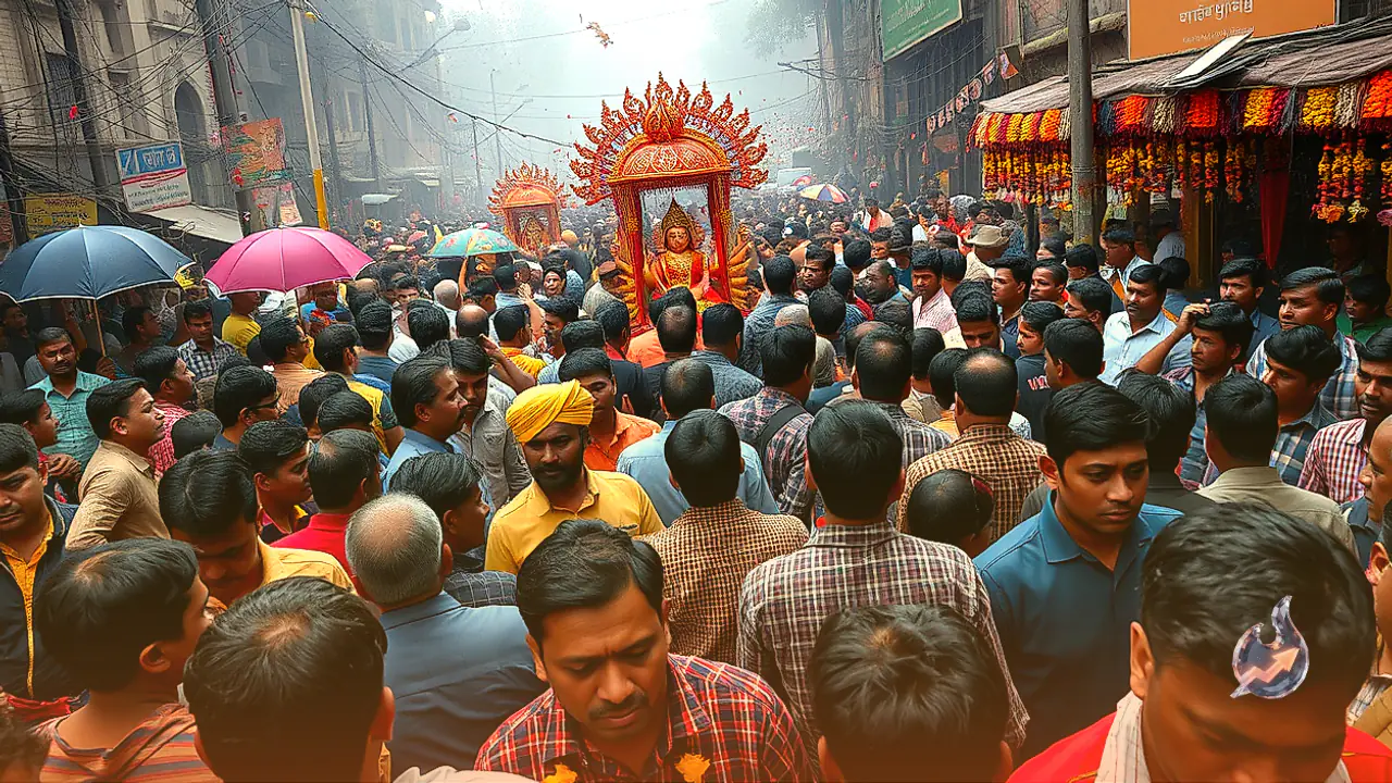 कोलकाता के दुर्गा पूजा पंडाल में बारिश के बीच मची भगदड़, 25 से अधिक लोग घायल
