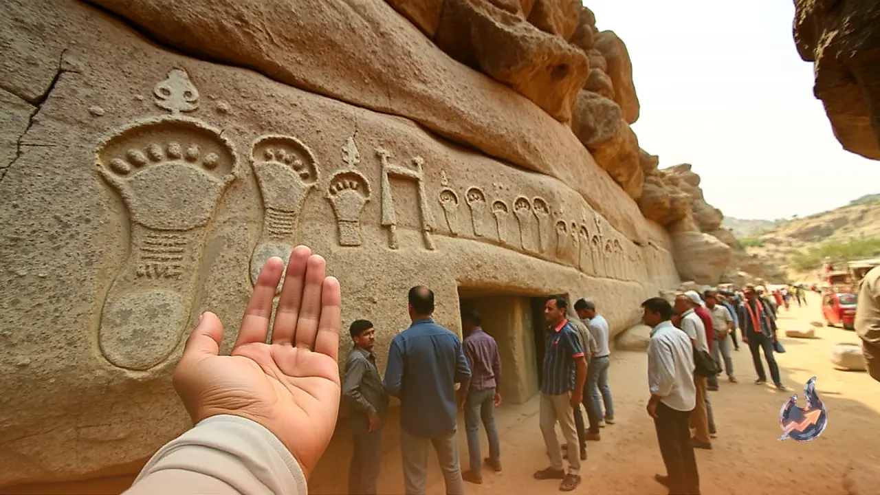 Stone Age Footprints and Megalithic Rock Formations Discovered in Aravalli Hills at Faridabad's Kot Village