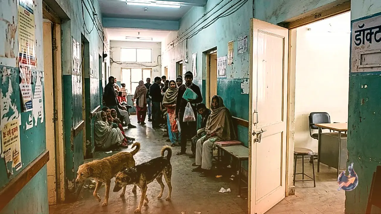 टोंक के सरकारी अस्पताल में अव्यवस्थाओं का अंबार, चैम्बर से डॉक्टर नदारद और गलियारों में घूम रहे कुत्ते