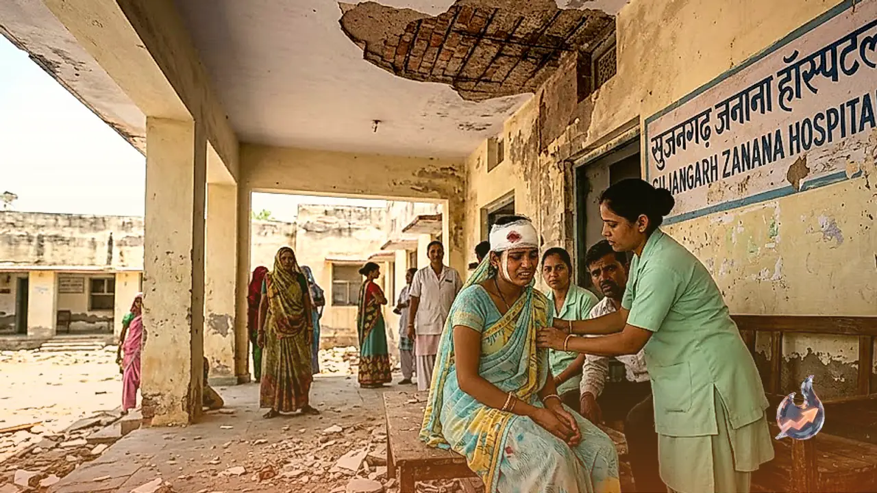 Roof Plaster Collapses at Sujangarh Zanana Hospital in Rajasthan, 25 Year Old Woman Injured