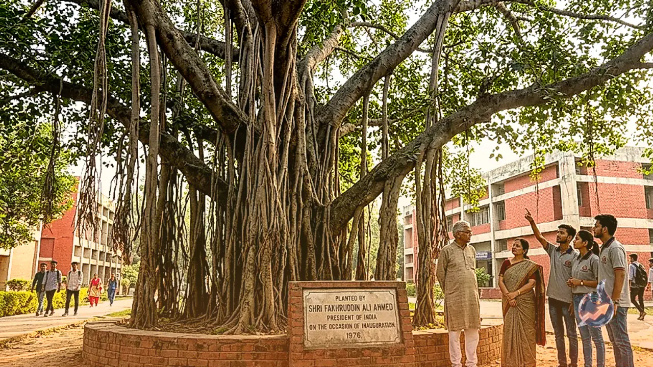 सुल्तानपुर के केएनआईटी में फखरुद्दीन अली अहमद ने लगाया था यह ऐतिहासिक बरगद, अब पूरे होने जा रहे हैं 50 साल