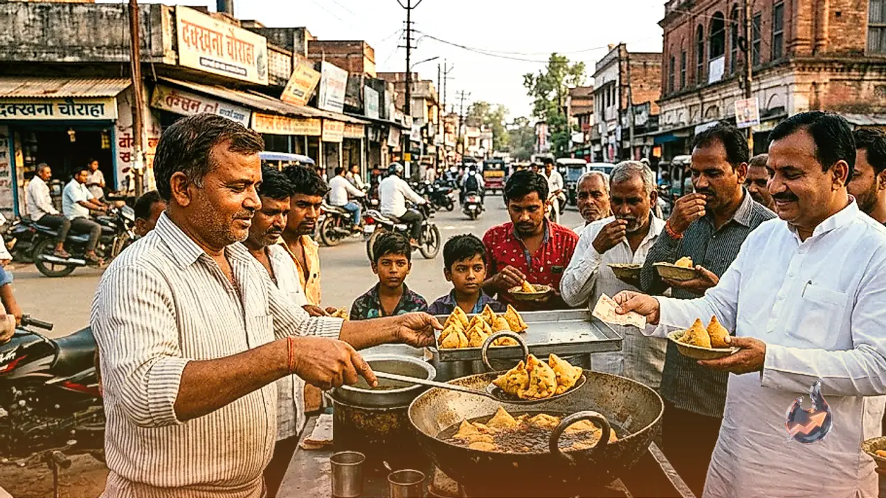 सुल्तानपुर के डाकखाना चौराहे पर 10 रुपये में मिल रहा खास हींग-मटर का समोसा, 1986 से जारी है तीन पीढ़ियों का जायका
