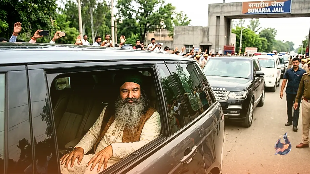 सुनारिया जेल से 17वीं बार बाहर आए गुरमीत राम रहीम, 21 दिन की फरलो पर रवाना हुआ लग्जरी गाड़ियों का काफिला