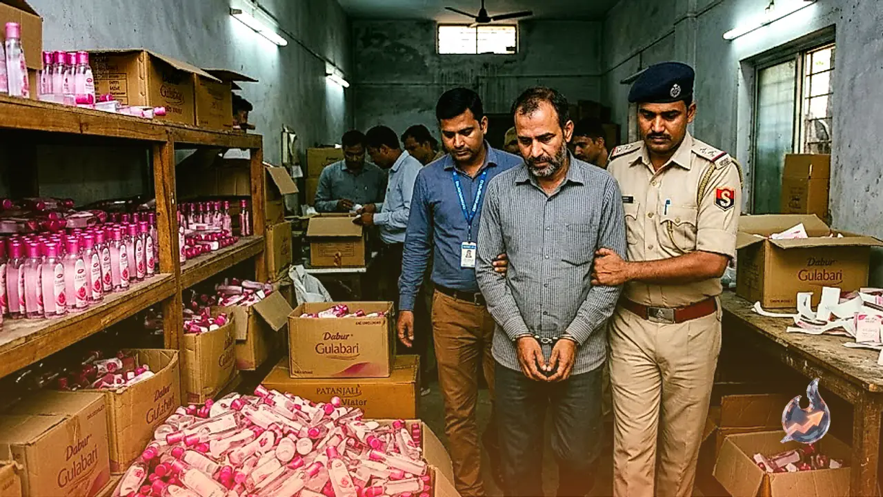 Counterfeit Rose Water Racket Busted in Supaul, One Arrested for Packaging Under Top Brands