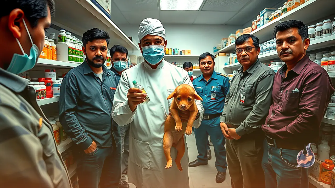 पशुओं के सप्लीमेंट को शिशुओं की ड्रॉप्स बताकर बेचने वाले सूरत के मेडिकल स्टोर पर छापा, संचालक पकड़ाया