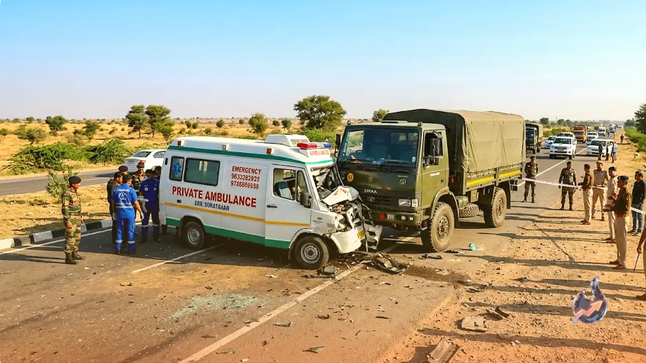 Rajasthan Highway Turns Deadly as Ambulance Rams Into Army Truck, Three Killed