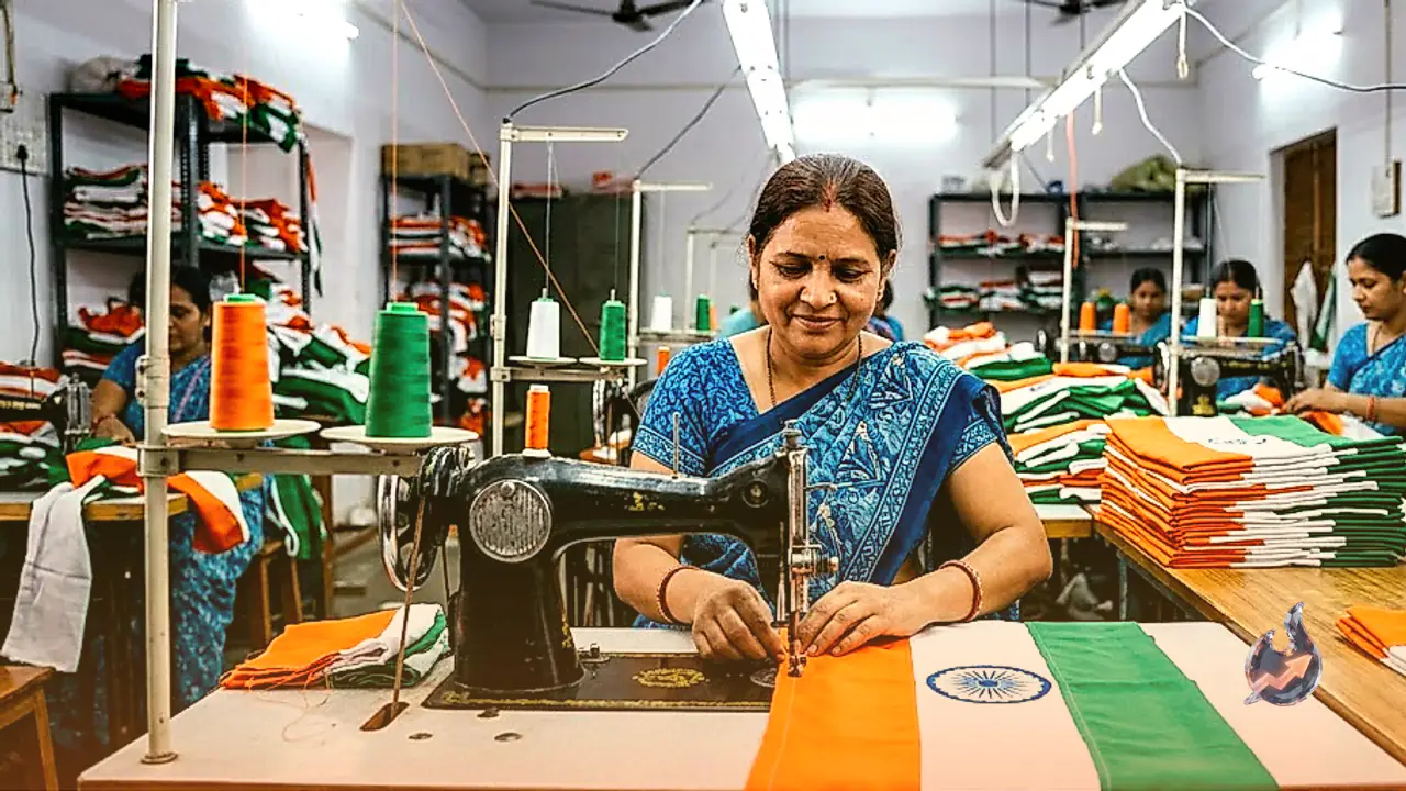 50 Women in Saharanpur Craft 25,000 National Flags for Har Ghar Tiranga Drive Across Uttar Pradesh