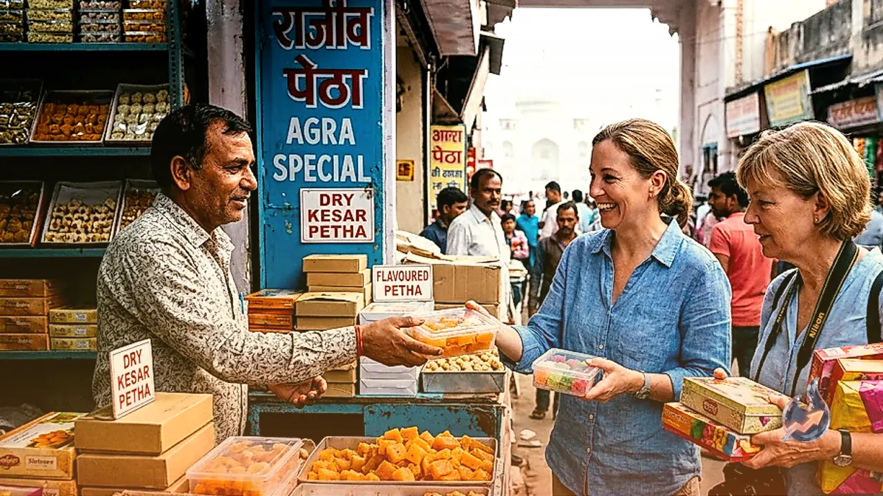 ताजमहल के साथ आगरा की मिठास ले जा रहे विदेशी पर्यटक, ड्राई केसर पेठा बना पसंदीदा तोहफा