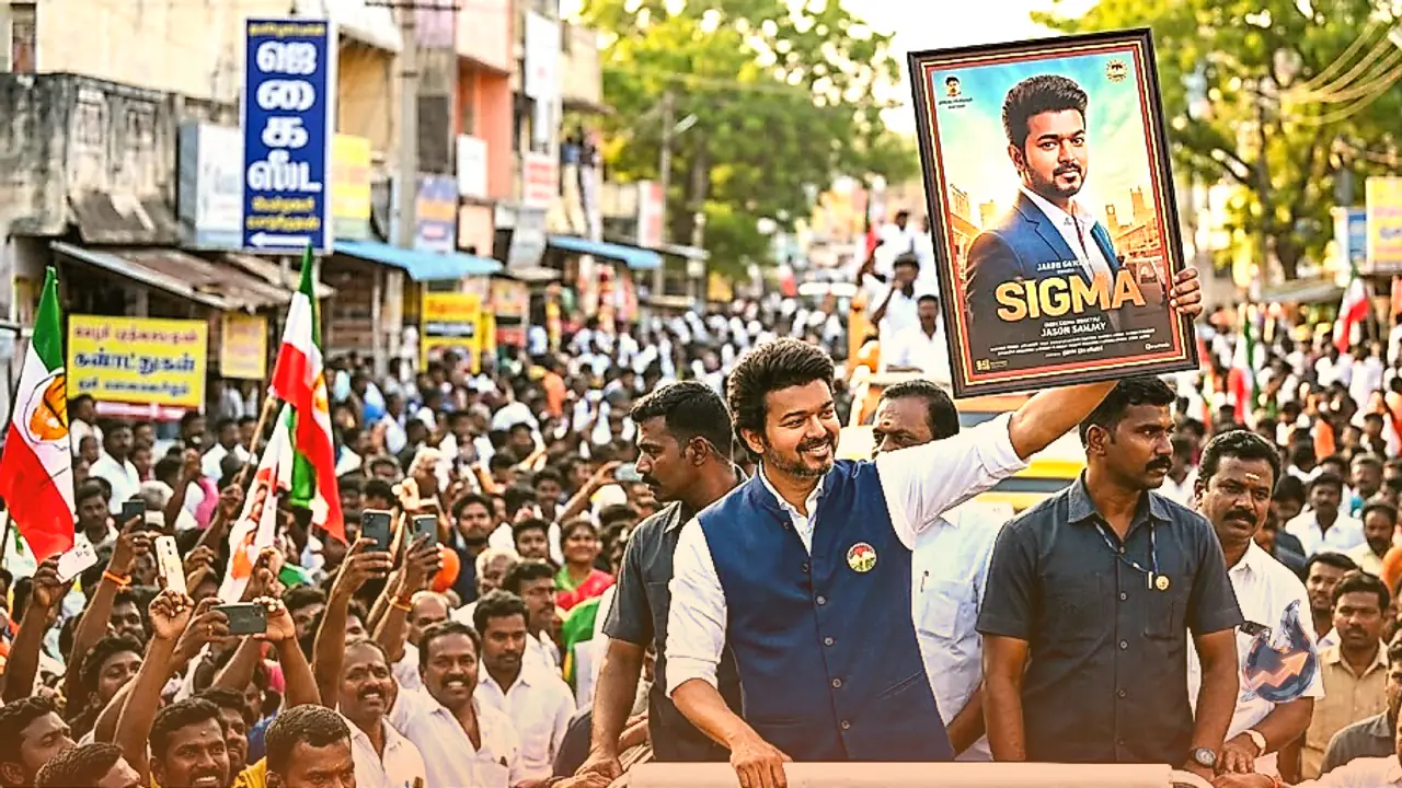 Tamil Nadu CM Vijay Lifts Son Jason Sanjay's Film Poster at Political Roadshow