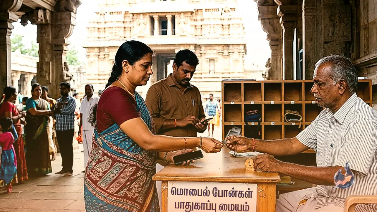 तमिलनाडु के मंदिरों में मोबाइल बैन, काउंटर पर ₹5 देकर जमा होंगे फोन
