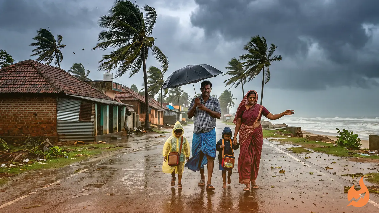 तमिलनाडु पर मंडराया तूफानी मौसम: बंगाल की खाड़ी के चक्रवाती परिसंचरण से कई जिलों में गरज-बारिश और 50 किमी/घंटा की हवाओं की चेतावनी