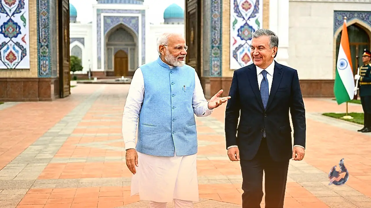 PM Modi in Tashkent Praises Warm Welcome by President Shavkat Mirziyoyev, Says It Feels Like India in Uzbekistan