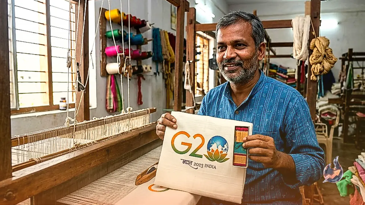 Sircilla Weaver Veldi Hariprasad Wins PM Narendra Modi's Praise For Handloom G20 Logo And Matchbox Saree