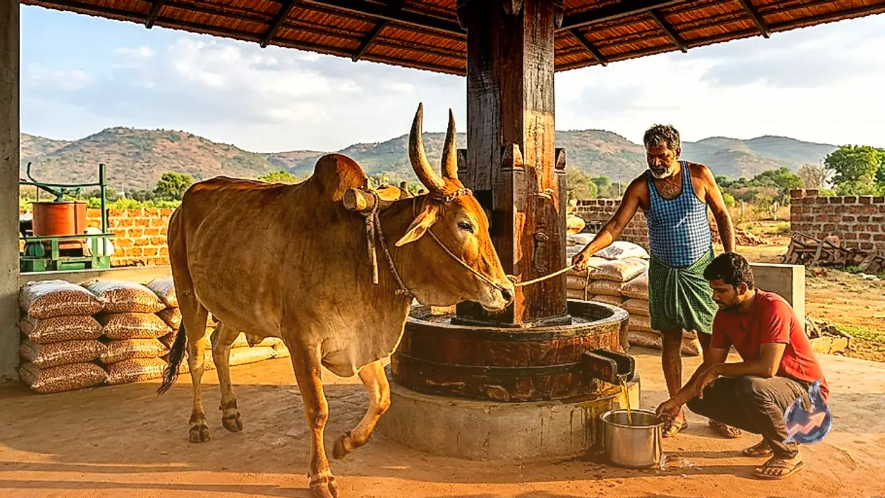 In Telangana's Karimnagar, a Bullock-Powered Cold-Press Oil Mill Is Winning Over Health-Conscious Buyers