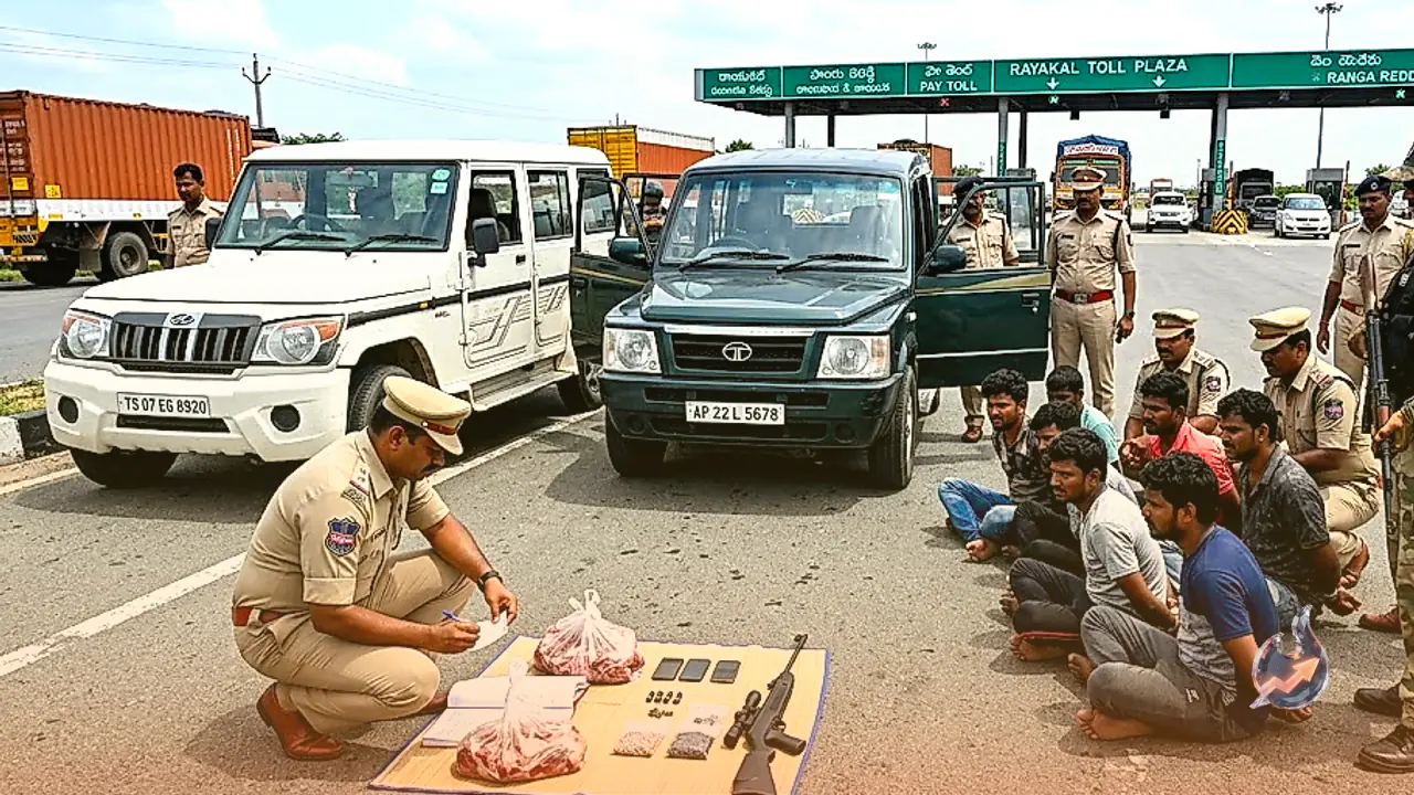 Police clamp down in Ranga Reddy, 8 suspected poachers arrested with 13 kg deer meat and an air gun