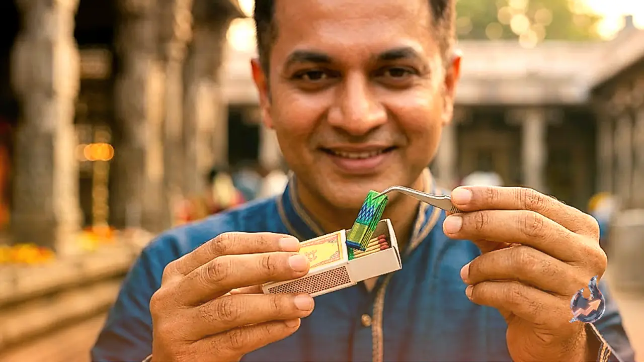 तेलंगाना में नल्ला विजय कुमार ने बनाई माचिस में समाने वाली सिल्क साड़ी, श्रीशैलम मंदिर में की अर्पित