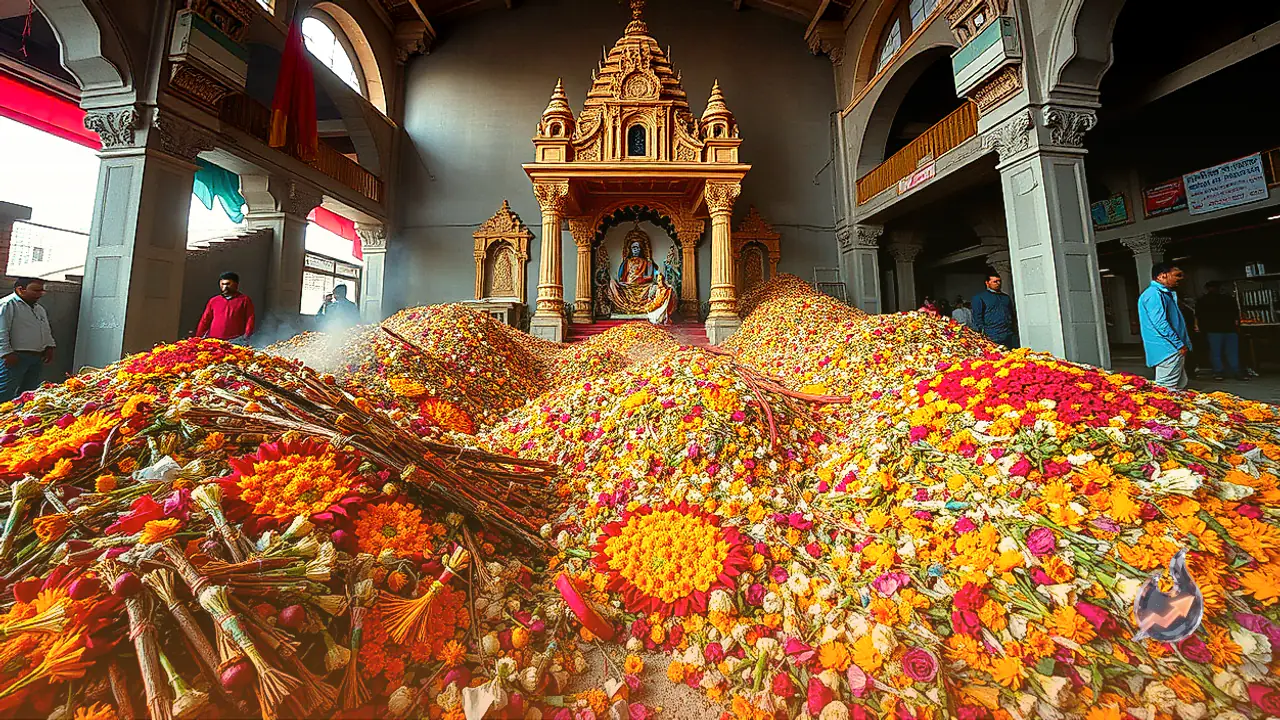 Temple waste flowers transformed into incense and organic colors in Faridabad, German delegation visits facility