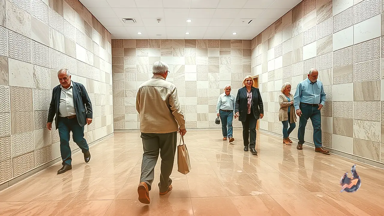 Textured Anti-Slip Tiles Offer Fall Protection for Seniors on Wet and Soapy Floors