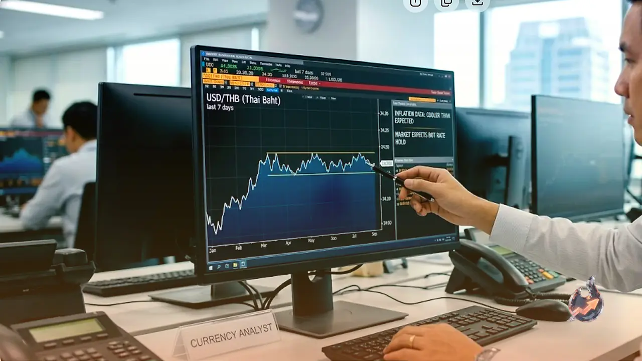 Thai Baht Holds Range-Bound After Inflation Data Against Dollar