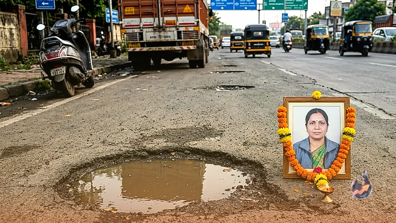 Tragic Pothole Accident on Thane-Bhiwandi Road Claims Woman's Life as Truck Crushes Her While Heading to View a Flat