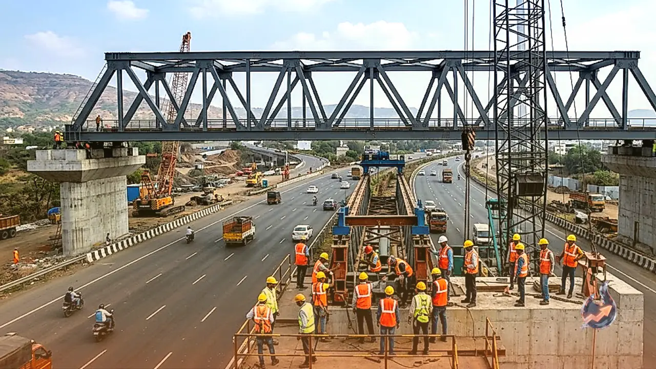 Bullet Train Project Launches First 1405-Tonne Steel Bridge in Maharashtra Over Nashik Highway