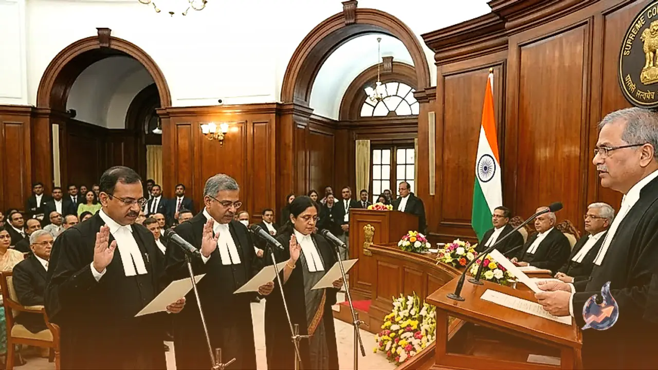 शीर्ष अदालत को मिले तीन नए न्यायाधीश, सीजेआई सूर्यकांत ने दिलाई शपथ
