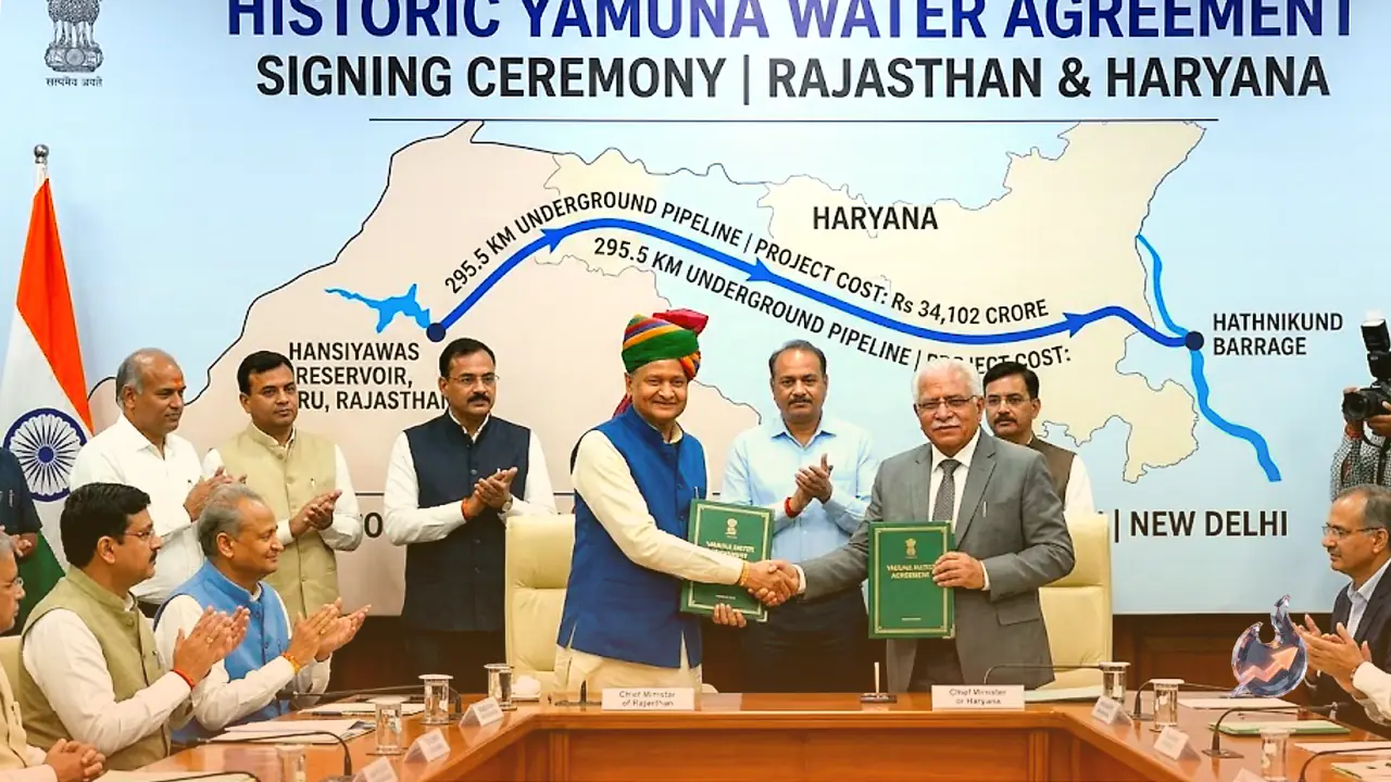 Rajasthan and Haryana Seal Historic Yamuna Water Deal After Three Decades, Rs 34,102 Crore Pipeline to Span 295.5 km