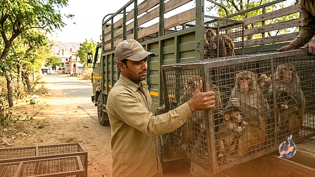 Pushkar Civic Body Traps 92 Monkeys in Massive Drive, Plans Relocation to Forest 100 km Away
