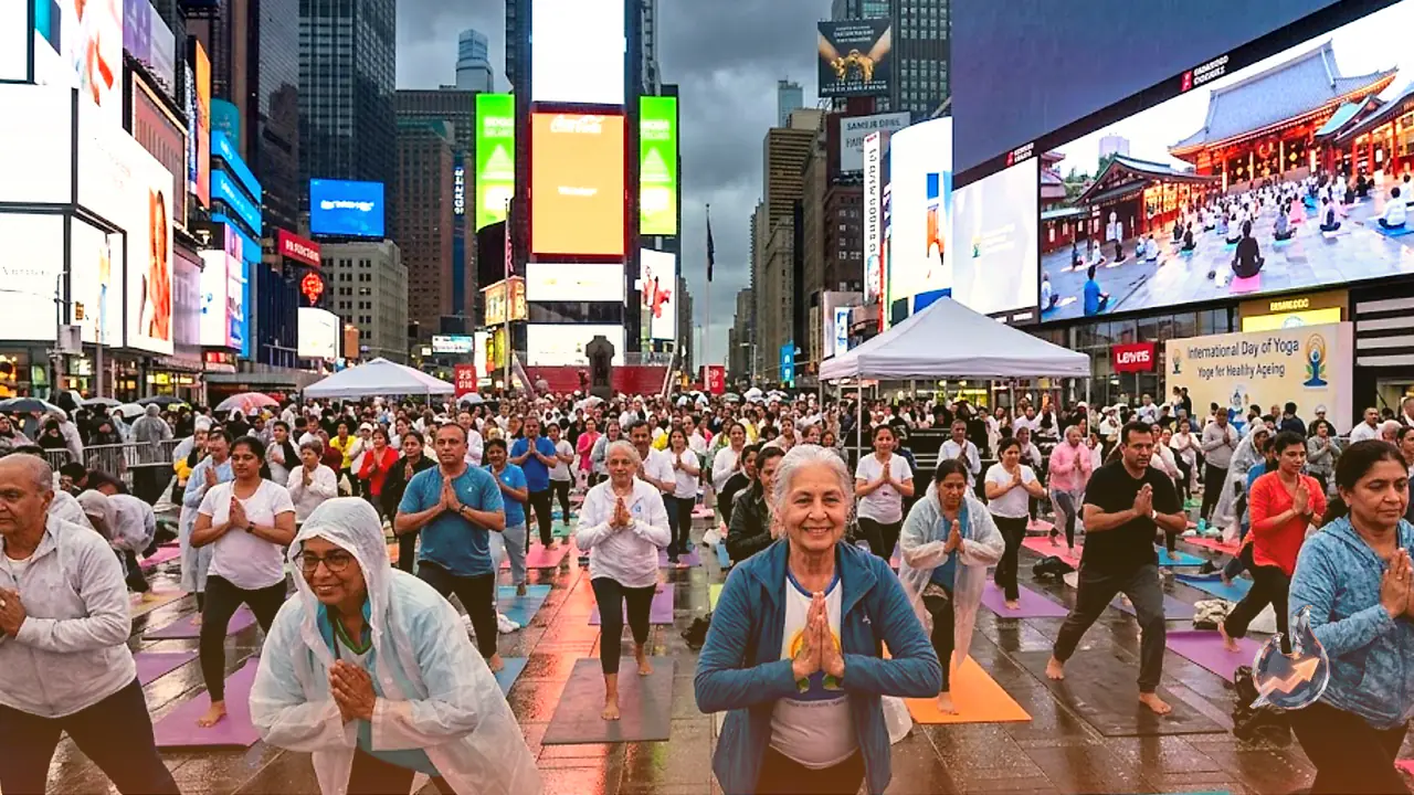 From Tokyo Temples to New York’s Times Square, Global Communities Unite to Celebrate International Day of Yoga