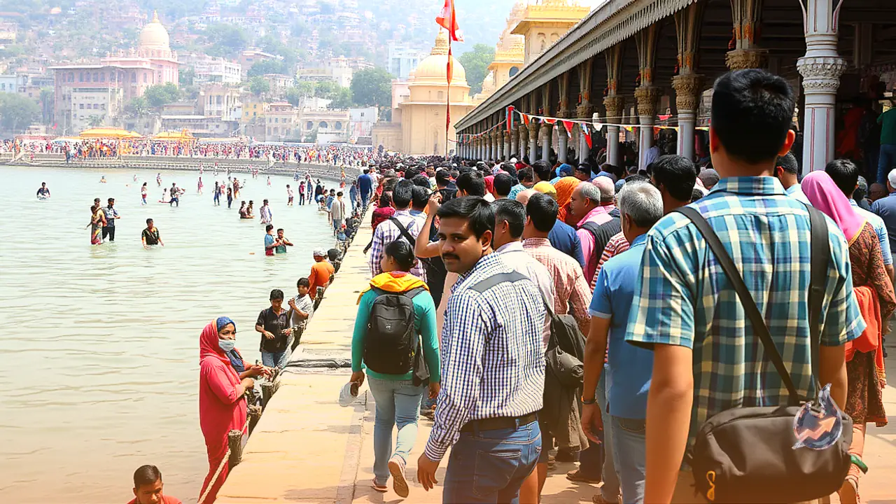 Tourists and Devotees Return to Rishikesh Ghats as Ganga Water Level Recedes