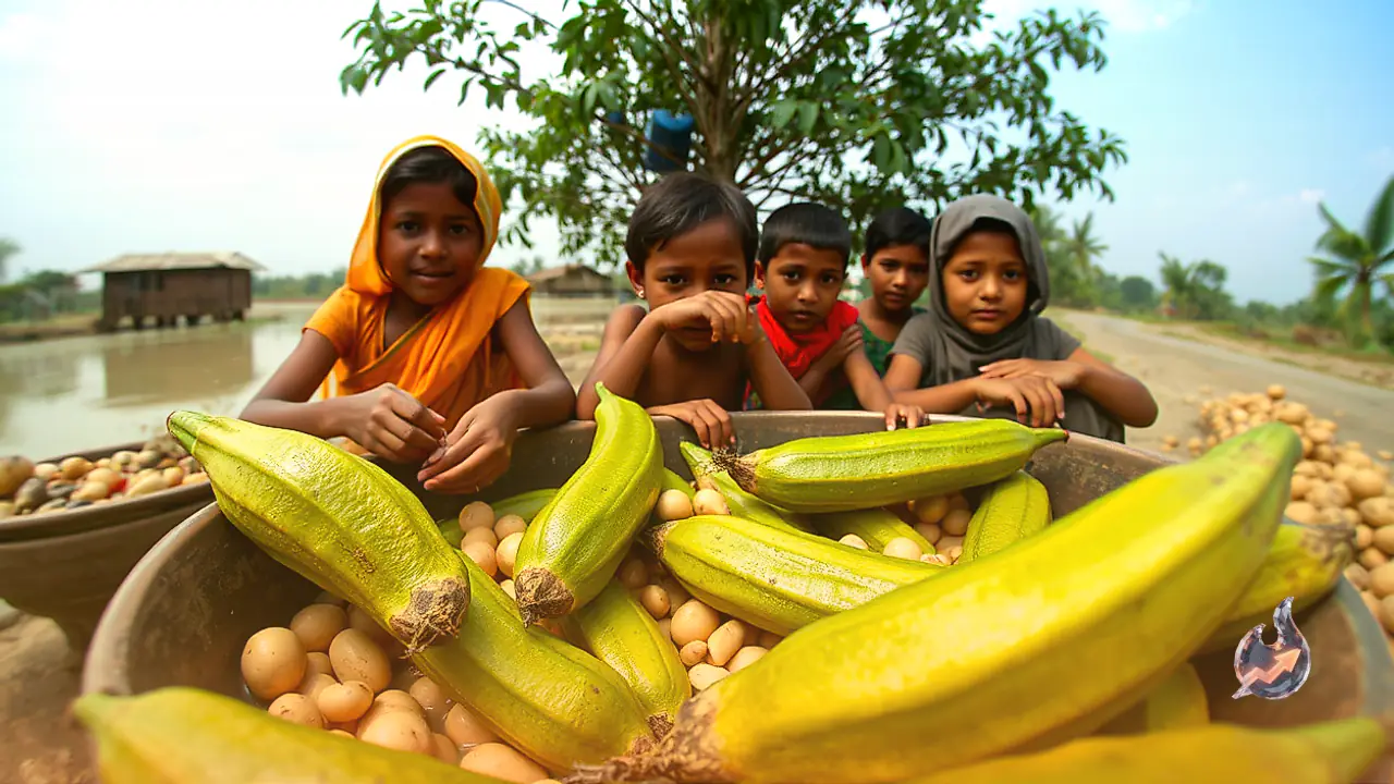 Traditional tamarind water vegetable recipe from the villages of Bastar